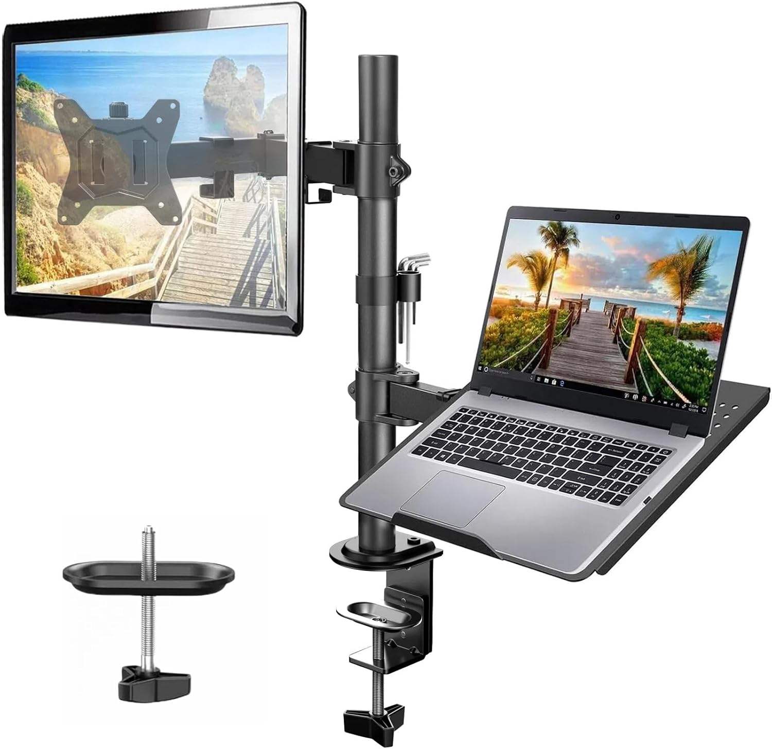 Dual Monitor & Laptop Desk Mount Stand